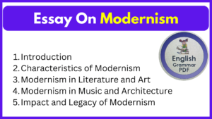 Essay On Modernism