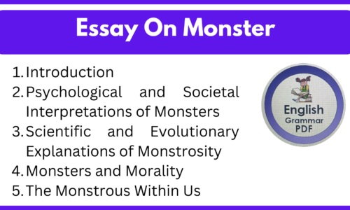 Essay On Monster (Free English Essays)