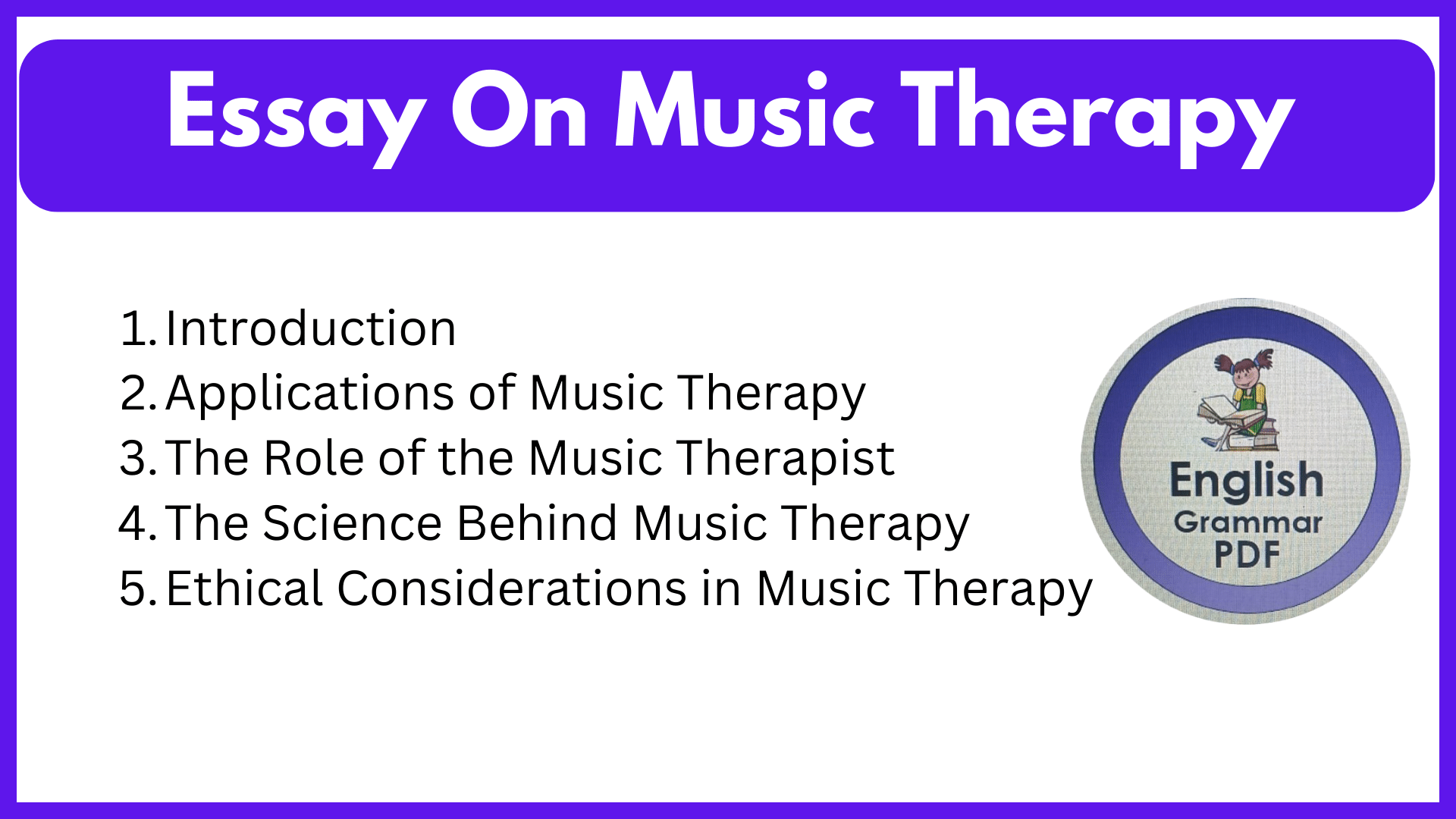 Essay On Music Therapy