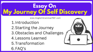 Essay On My Journey Of Self Discovery