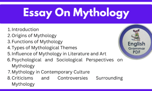 Essay On Mythology (Free English Essays)