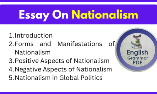 Thematic Essay On Nationalism (Free English Essay)