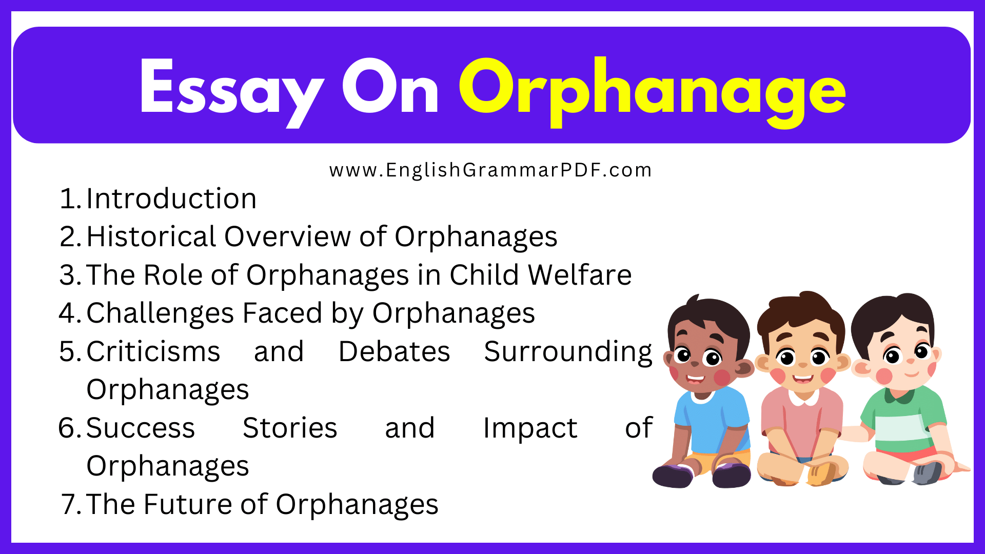 Essay On Orphanage