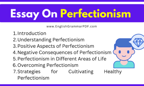 Essay On Perfectionism (Download Free Pdf)