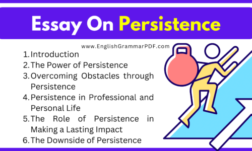 Essay On Persistence (Download Free Pdf)