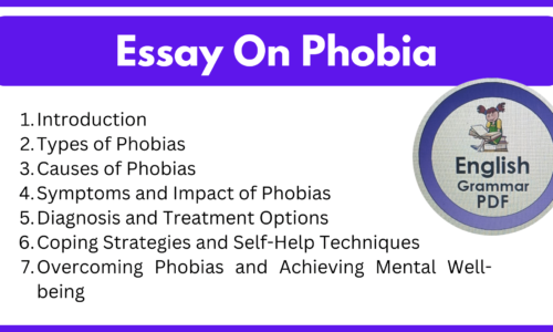 Essay On Phobia (Free English Essays)