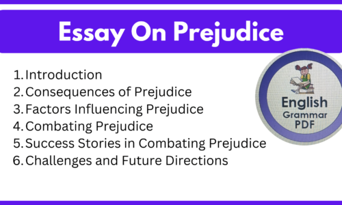 Essay On Prejudice (Free English Essays)