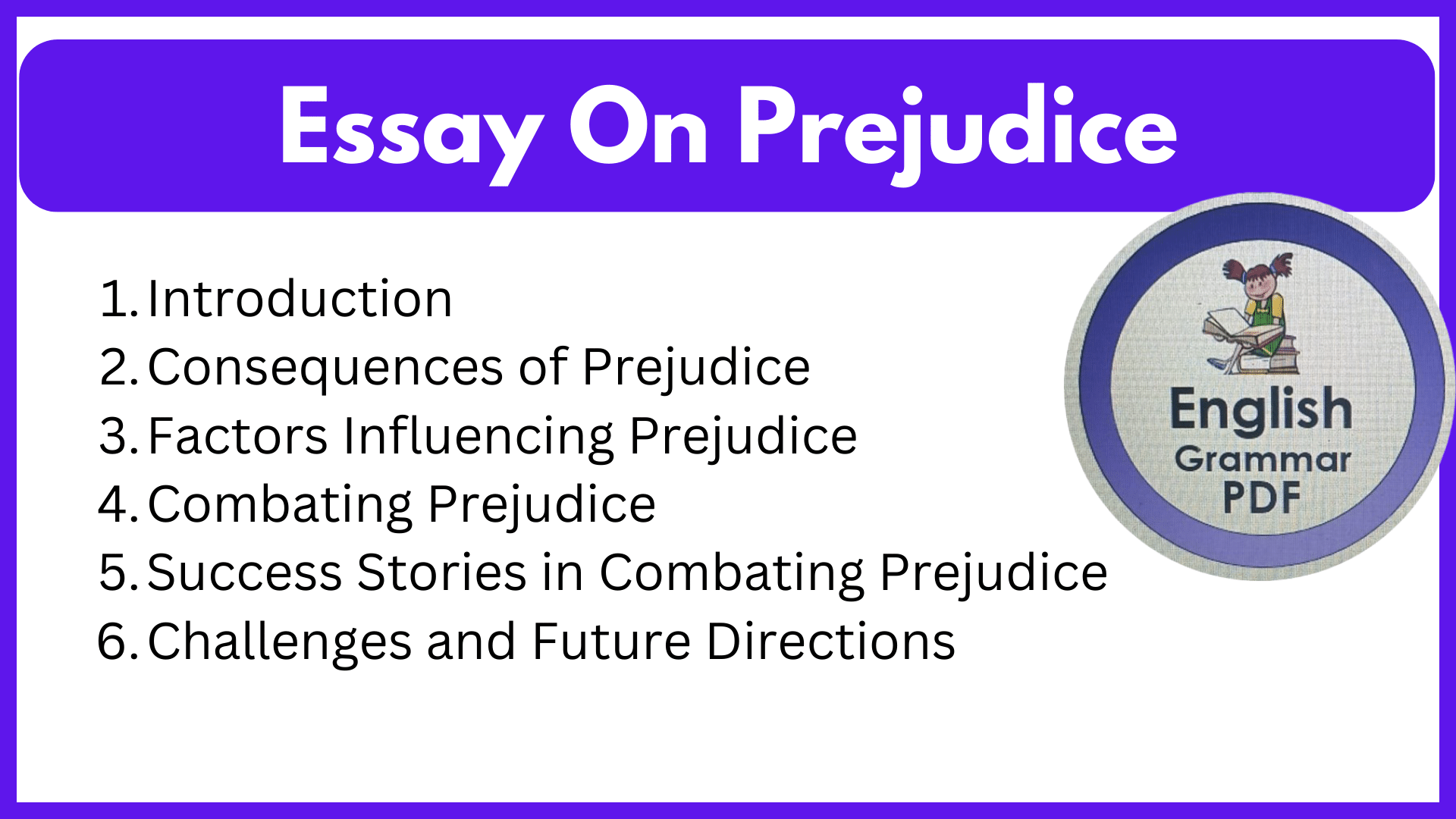 Essay On Prejudice
