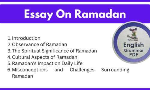 Essay On Ramadan (Free English Essays)