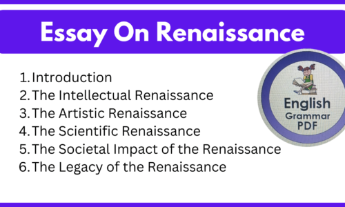 1200 Words Essay On Renaissance (Free English Essay)