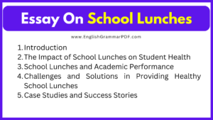 Essay On School Lunches