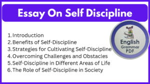 Essay On Self Discipline