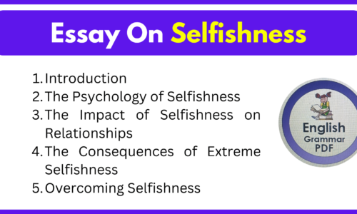 Essay On Selfishness (Download Free Essays)