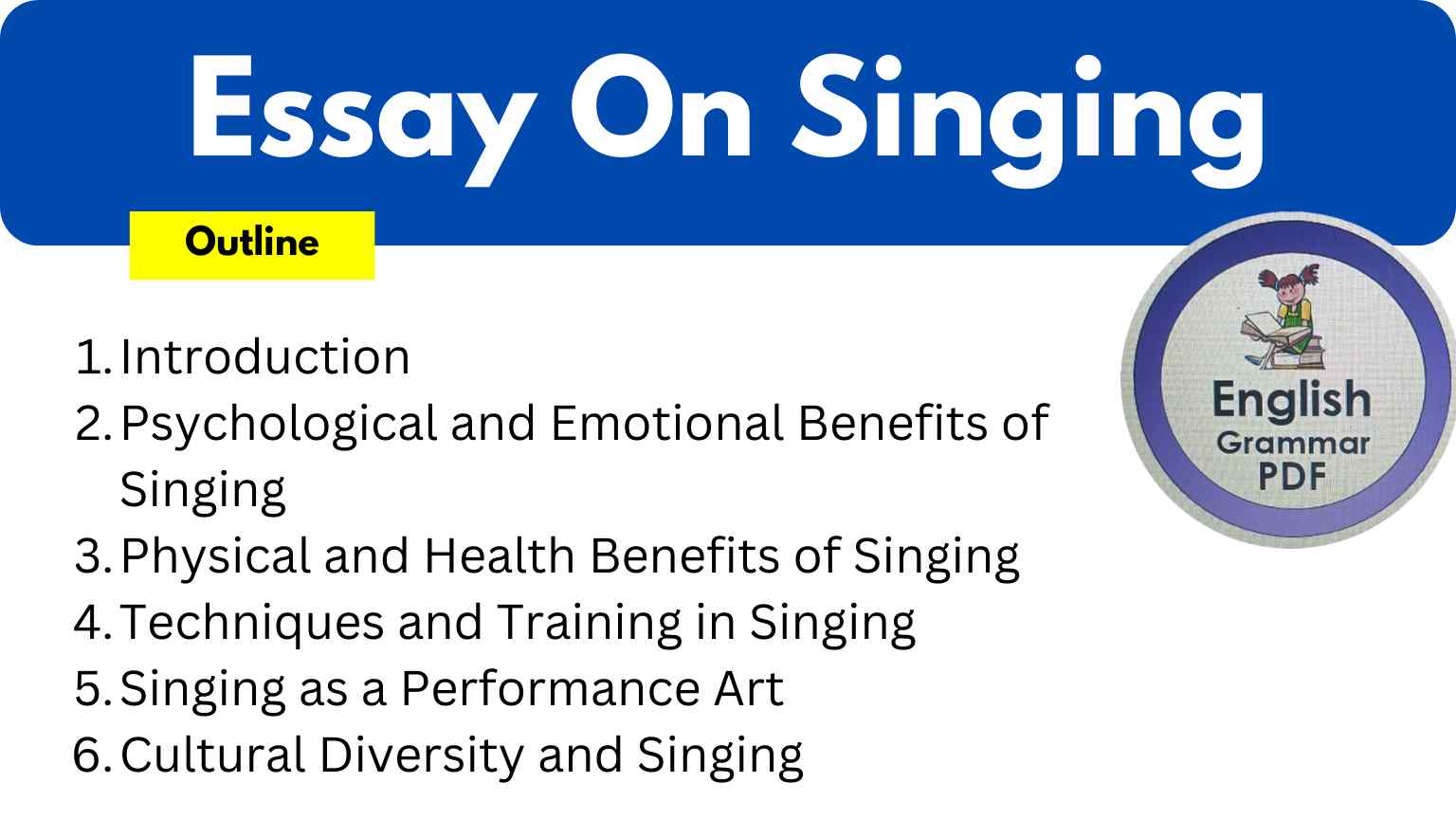 Essay On Singing