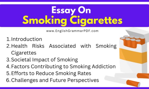 Essay On Smoking Cigarettes (Free English Essay)