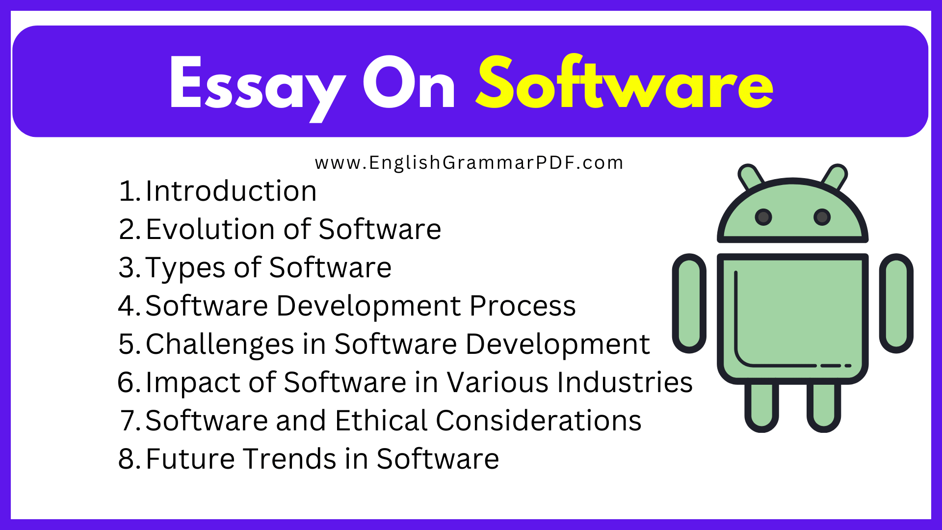 Essay On Software