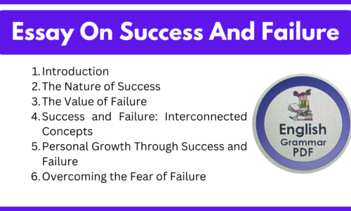 Essay On Success And Failure (Free English Essays)