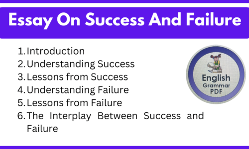 Essay On Success And Failure (Free English Essays)