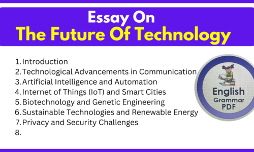 Essay On The Future Of Technology (Download Free Essays)