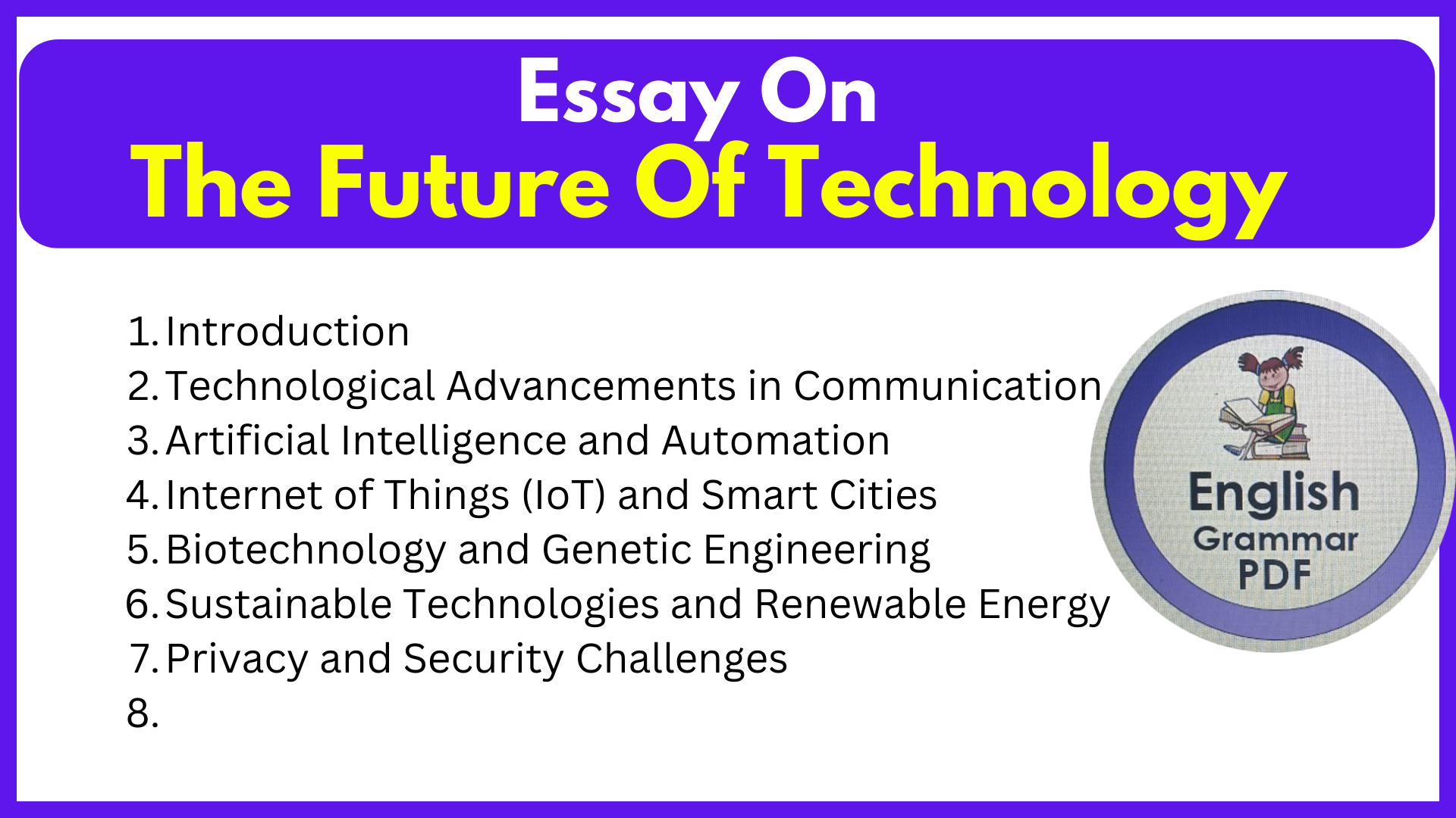 Essay On The Future Of Technology