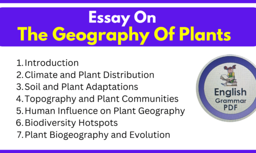 Essay On The Geography Of Plants (Free English Essays)