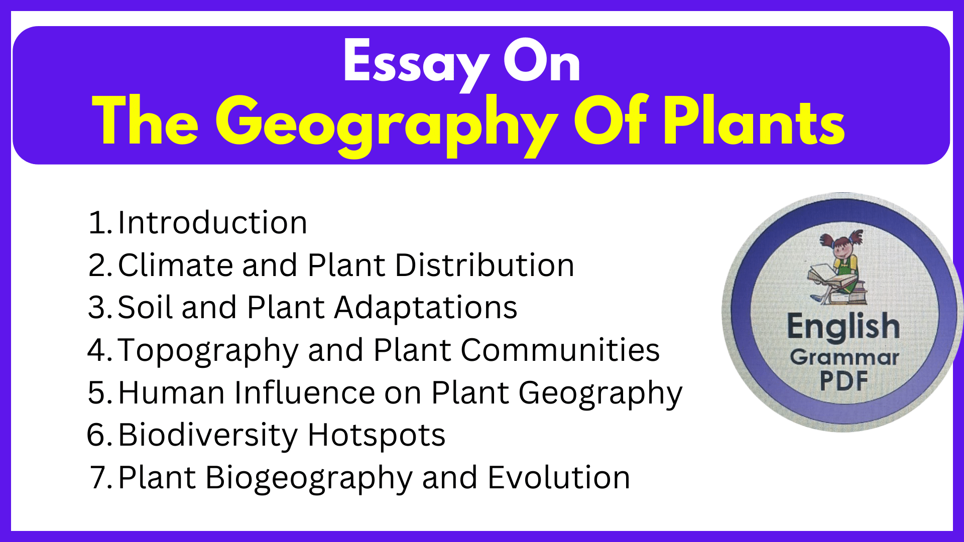 Essay On The Geography Of Plants