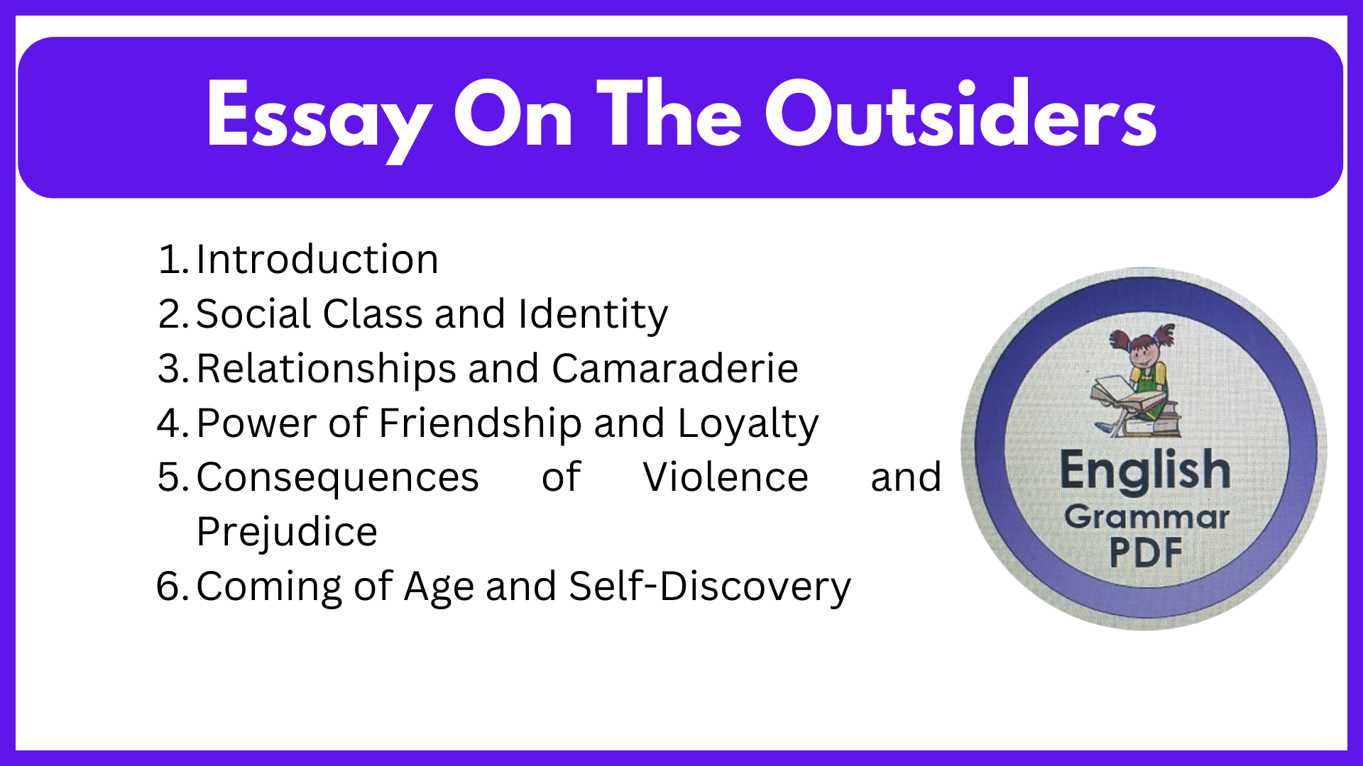 Essay On The Outsiders
