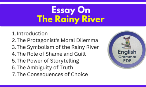 Essay On The Rainy River (Free English Essays)