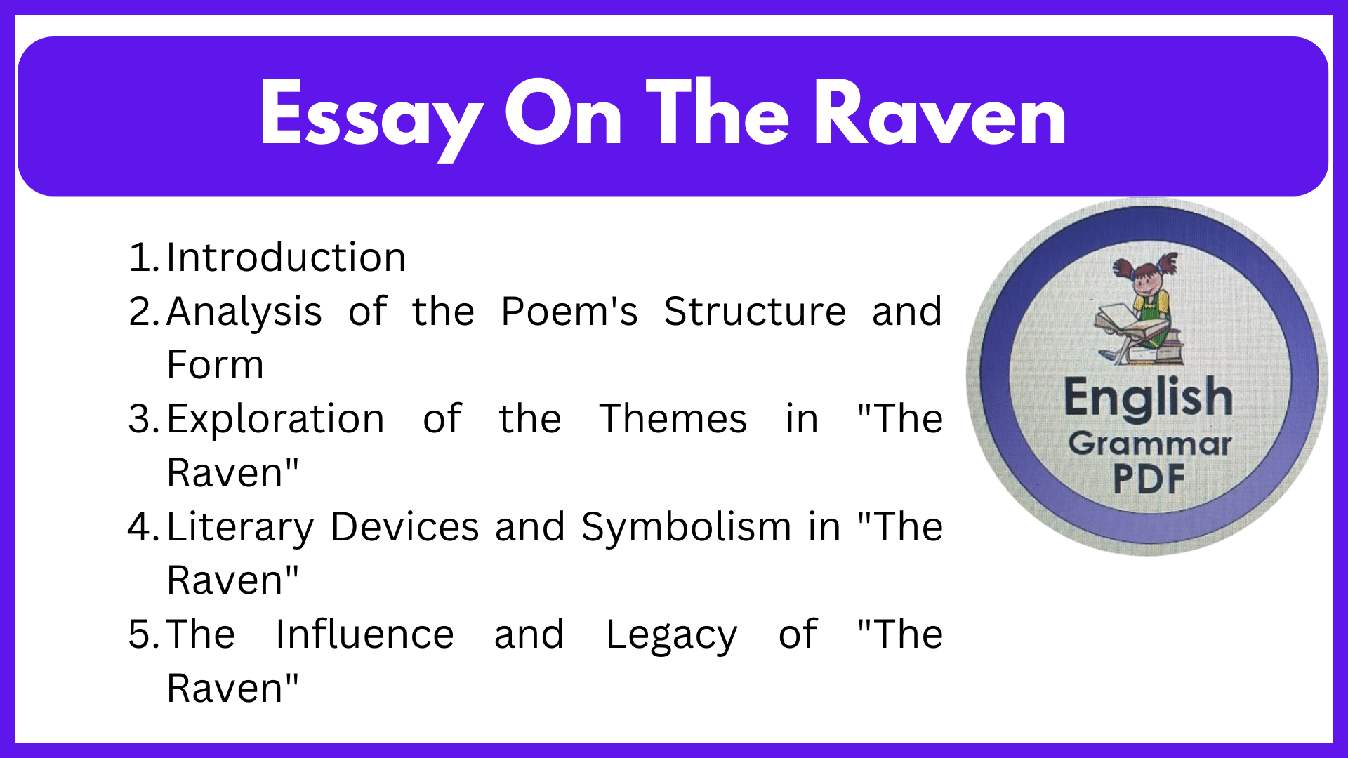 Essay On The Raven