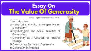 Essay On The Value Of Generosity