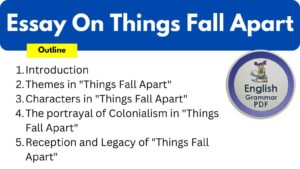 Essay On Things Fall Apart