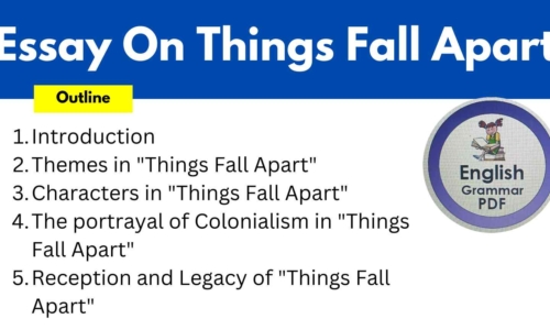 500 Words Essay On Things Fall Apart (Free English Essays)