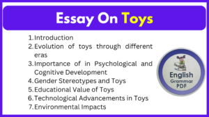 Essay On Toys