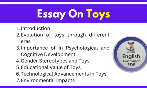 Essay on Toys (Free Short English Essay)