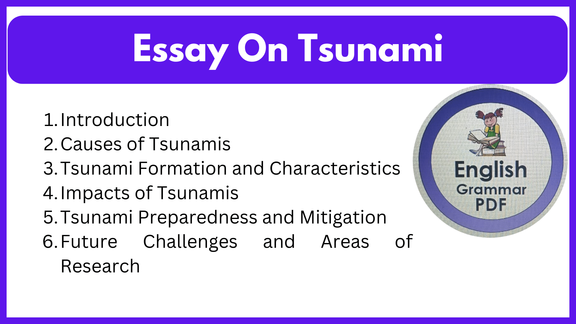 Essay On Tsunami
