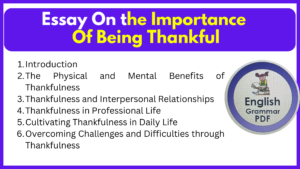 Essay On the Importance Of Being Thankful