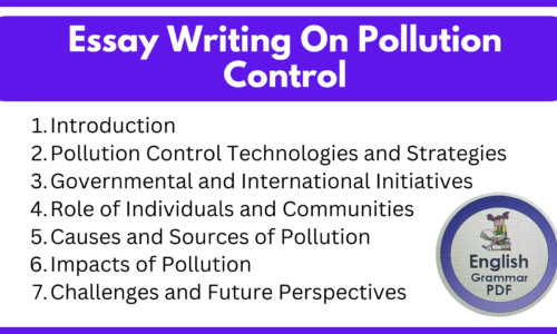 Essay Writing On Pollution Control (Free English Essays)