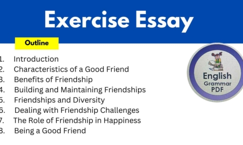 474 Words Exercise Essay (Free English Essays)