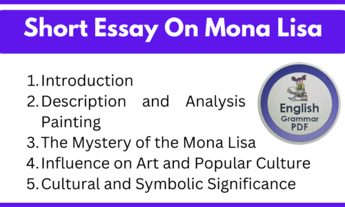 Short Essay On Mona Lisa (Free English Essays)