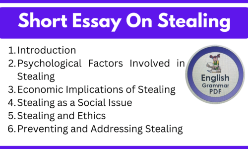 Short Essay On Stealing (Free English Essay)