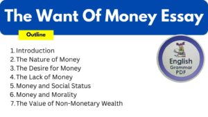 The Want Of Money Essay