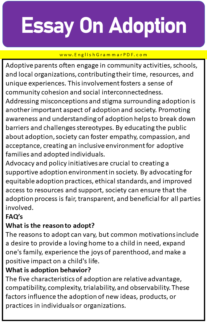 essay on adoption 4