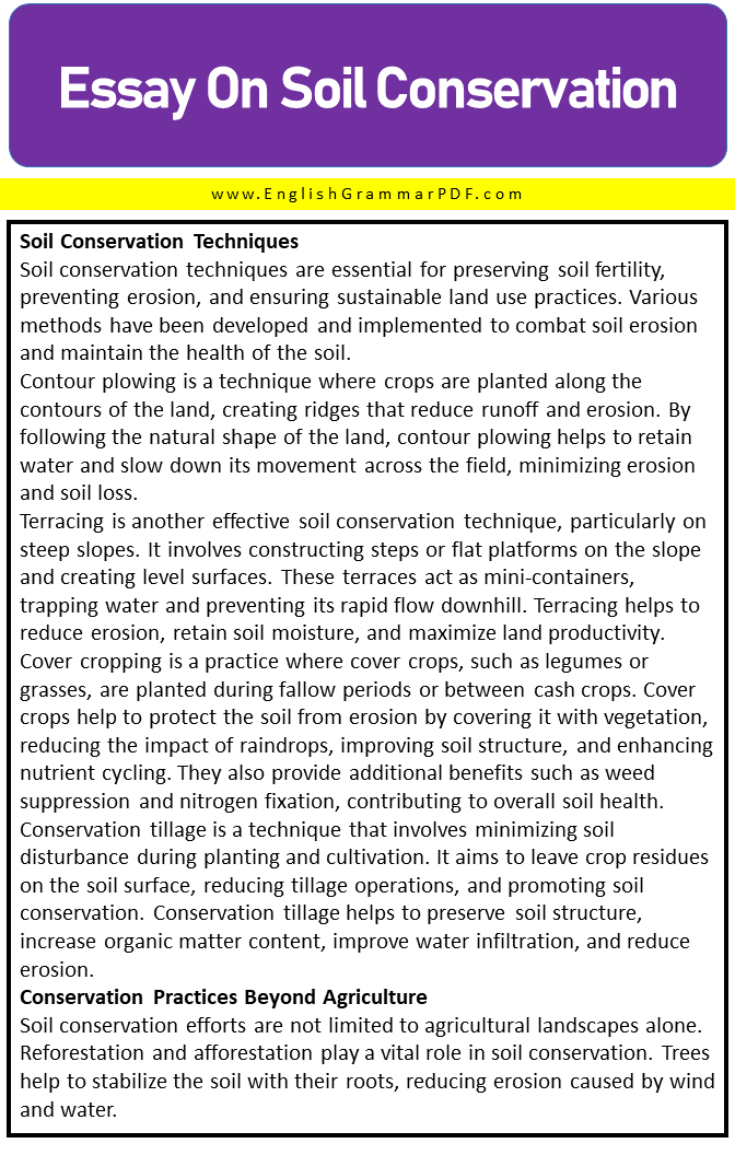 essay on soil conservation 2