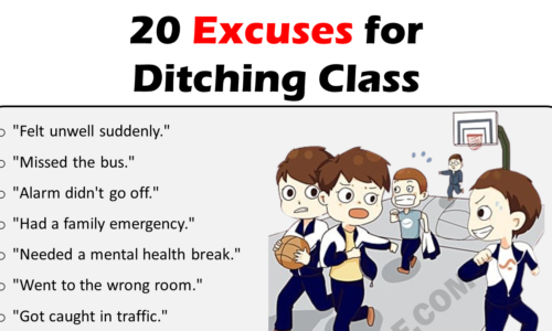 20 Best Excuses For Ditching Class