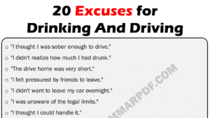 20 Excuses For Drinking And Driving Copy