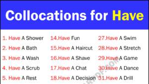 Collocations for Have Copy