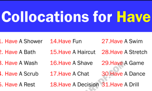 50+ Important Collocations with Have in English