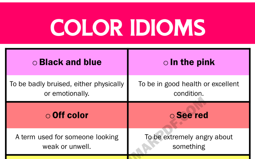 Color Idioms Copy