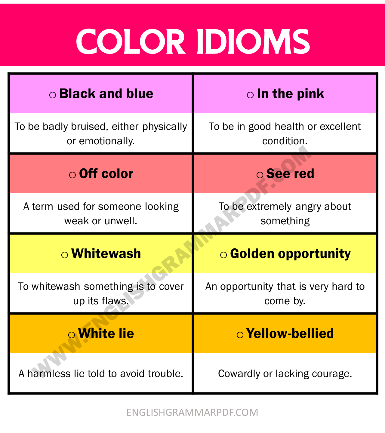 Color Idioms