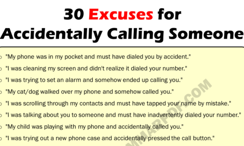 30 Best Excuses For Accidentally Calling Someone